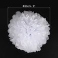 thumbnail image 2 of Uxcell 8" Tissue Pom Poms Paper Flowers Ball Wedding Party Decoration, White 5 Pack, 2 of 6