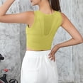 thumbnail image 5 of Bigersell Lace Bra V-Neck Wire-Free Bra Support Women Padded Bras Padded Bra Style R-228 Basic Bra Strap Nylon Full-Coverage Bra Feature Everyday Bras Underwear Yellow XL, 5 of 5