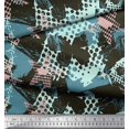 thumbnail image 2 of Soimoi Blue Rayon Fabric Dot,Insect & Texture Decor Fabric Printed BTY 56 Inch Wide, 2 of 3