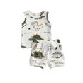 thumbnail image 4 of goowrom Baby Tracksuits Set, Cartoon Dinosaur Vest + Shorts, 4 of 10