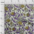 thumbnail image 2 of oneOone Silk Tabby Violet Fabric Asian Floral Craft Projects Decor Fabric Printed By The Yard 42 Inch Wide, 2 of 5
