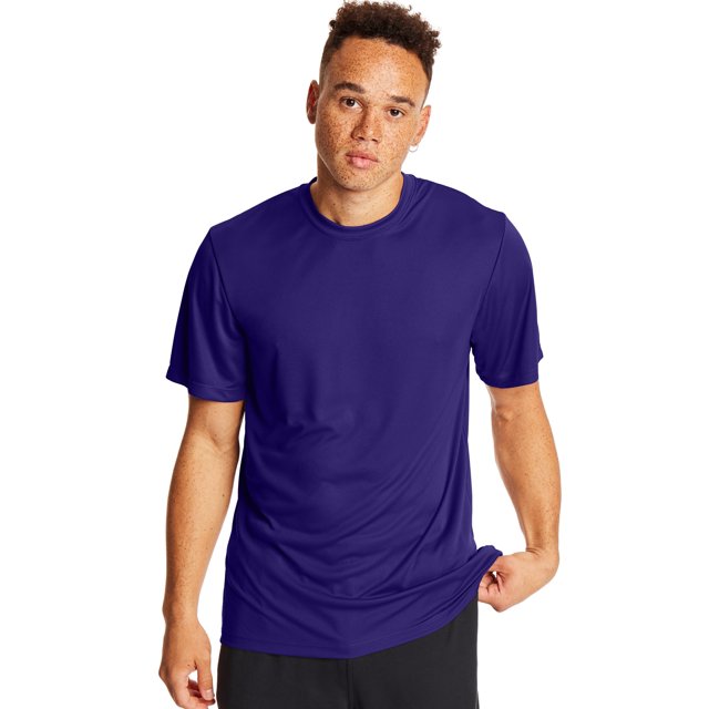 Hanes T-Shirt Sport Cool DRI Performance pour Hommes Lot de 2, S, Violet