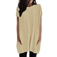 thumbnail image 1 of Ketyyh-chn99 Chandail Sans Manches à Col Rond pour Femmes, Manches Longues, T-Shirt à Col Rond pour Femmes, Kaki, 2TG, 1 of 5