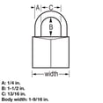 thumbnail image 2 of Master Lock 1-9/16” Covered Solid Body Padlock with 1-1/2” Shackle, 2 of 5