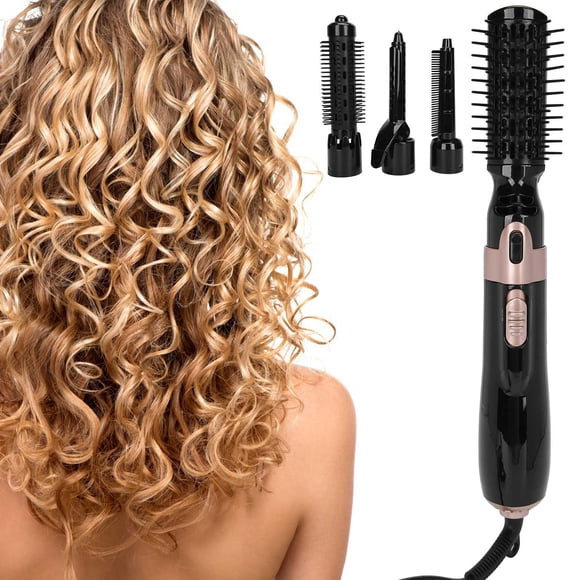 4 In1 Hot-Air Hair Brushes, Negative Lon Multifunctional Hair Curler/Straightener/Dryer Comb Hot Air Brush Blow Dryer Brush For Household Hairdressing Shop, Ceramic Heating