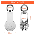thumbnail image 2 of Cable Pulley Wheel Stainless Steel Swivel Pulley Block Silence Rotation Traction Wheel for System Lifting Gym 2Pcs, 2 of 4
