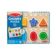 thumbnail image 3 of Melissa & Doug Shapes Wooden Chunky Puzzle (8 pcs) - FSC Certified, 3 of 4