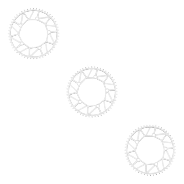 Ruiboury Lightweight And Easy To Install - Smooth Operation Chain Ring For Bicycles Bicycles Crank Bike Chain 52T silver 3Set