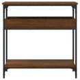 thumbnail image 2 of vidaXL Console Table with Shelf Brown Oak 29.5"x11.4"x29.5" Engineered Wood, 2 of 6