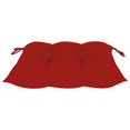 thumbnail image 5 of vidaXL Garden Chairs with Red Cushions 3 pcs Solid Teak Wood, 5 of 5