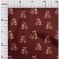 thumbnail image 1 of oneOone Viscose Chiffon Fabric Branch & Owl Block Printed Fabric 1 Yard 42 Inch Wide, 1 of 4