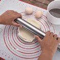thumbnail image 4 of WIFKLSIIPG Adjustable Thickness Rolling Pin 2025 Upgraded Rolling Pin and Silicone Baking Mat Set Stainless Steel Rolling Pins with Adjustable Thickness Rings for Baking Fondant Pizza Cookies, 4 of 8