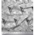 thumbnail image 1 of Soimoi Gray Cotton Duck Fabric Facets Triangle Geometric Decor Fabric Printed Yard 44 Inch Wide, 1 of 3