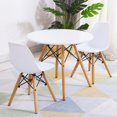 thumbnail image 4 of Gymax Ensemble de Salle à Manger Moderne pour Enfants Table Ronde avec 2 Chaises Sans Accoudoirs Blanc, 4 of 10