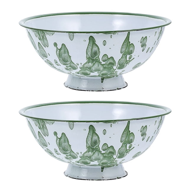 2 Pcs Bols à Riz Vintage en Émail Pratiques pour Ramen Vaisselle en Émail
