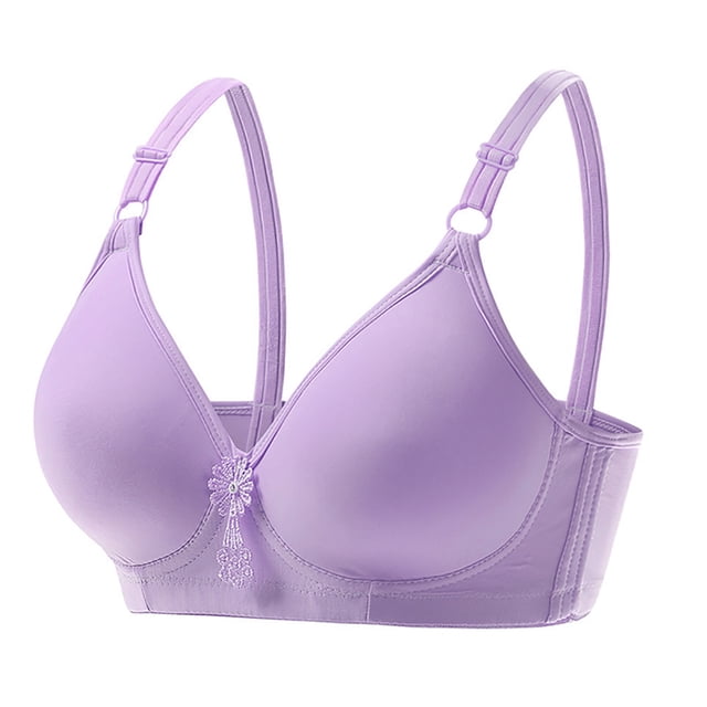 XZNGL Womans Embroidered Glossy Comfortable Breathable Bra Underwear No Rims