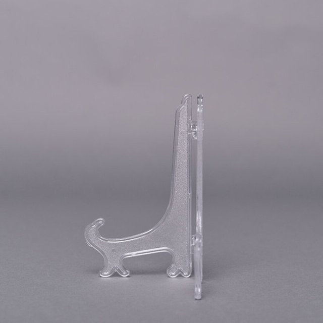 10pcs Clear Plastic Easels Plate Book Pedestal Holders Display Dish Rack Picture Frame Photo Book Pedestal Stand