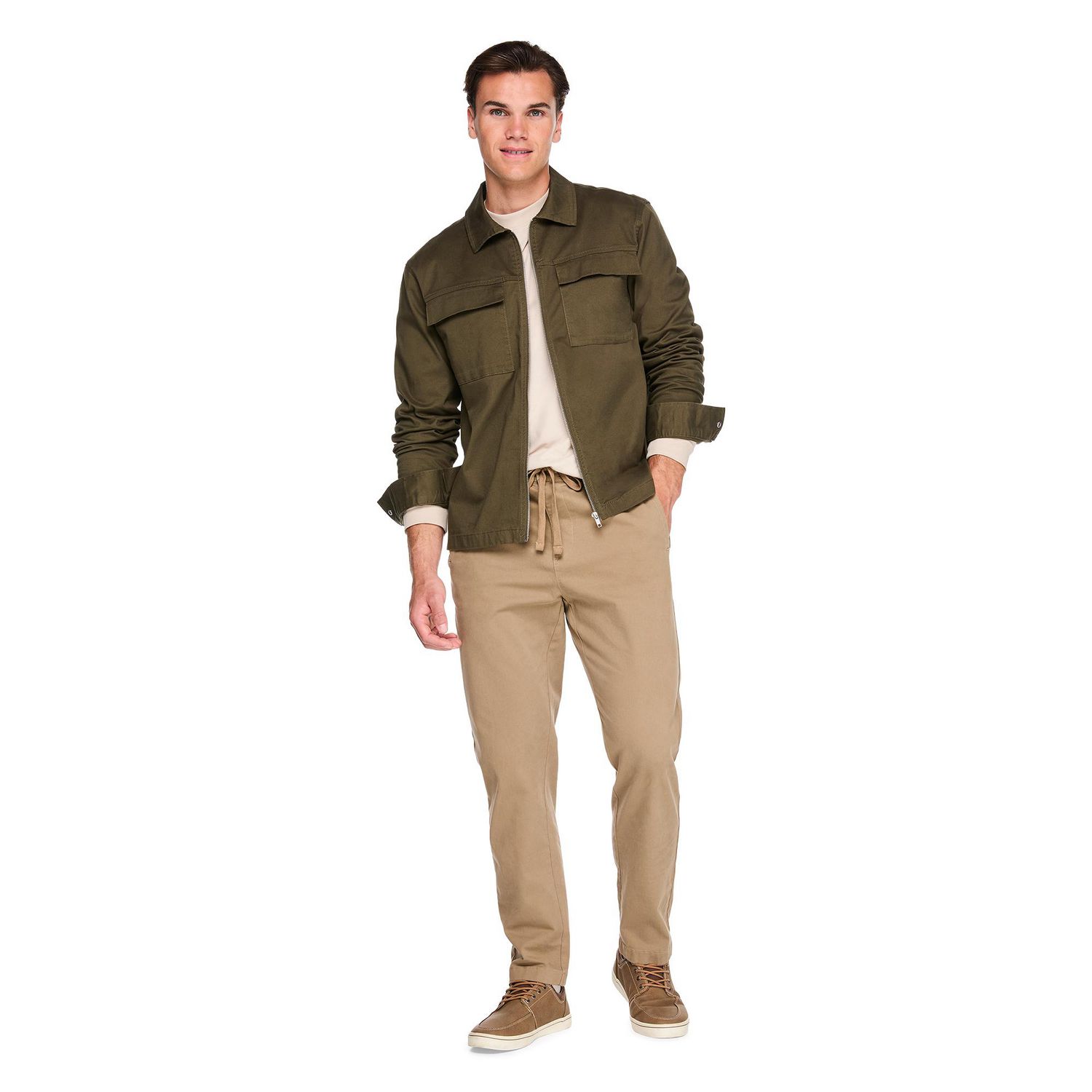 Chemise d’extérieur zippée sur la longueur George pour hommes