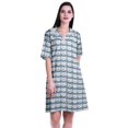 thumbnail image 1 of Moomaya Chemises Grande Taille pour Femmes Chemises Imprimées à Boutons Robe d'Été-S-TTG, 1 of 1