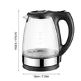 thumbnail image 4 of Bilqis 2200W 1.7L Electric Kettle, Silver with Blue LED Light, 4 of 9