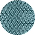 thumbnail image 1 of Ahgly Company Machine Washable Indoor Round Transitional Deep Teal Green Area Rugs, 6' Round, 1 of 7