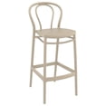 thumbnail image 1 of Compamia Victor Tabouret de Bar Contemporain en Résine pour Intérieur et Extérieur - Ensemble de 1, Taupe, 1 of 5
