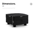 thumbnail image 3 of HONBAY Velvet Square Ottoman Module for Modular Sectional Sofa, Storage Footrest, Black, 3 of 4