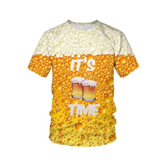Innerwin Oktoberfest T-Shirt Col Rond Tee-Shirt de Vacances Manches Courtes Ample Été Tops Style-B 2XL