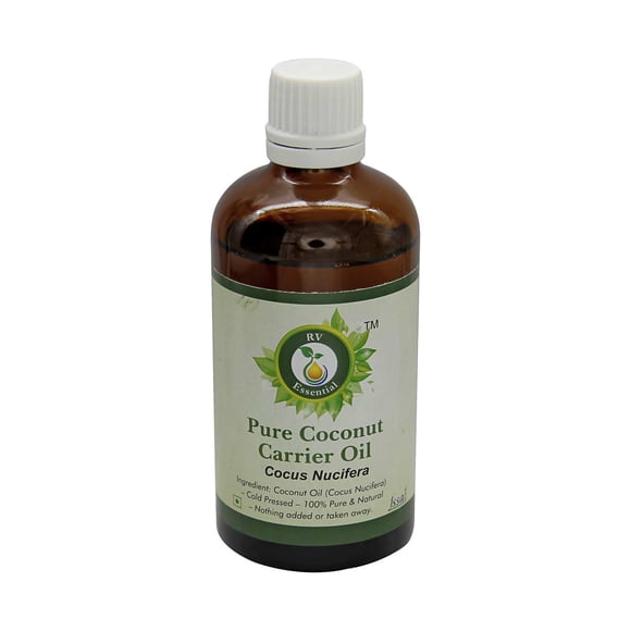 Coconut Oil Cocus Nucifera Unrefined Pure Coconut Oil For Hair For Skin For Body Pure Natural Cold Pressed Coconut Oil 50ml 1.69oz By R V Essential