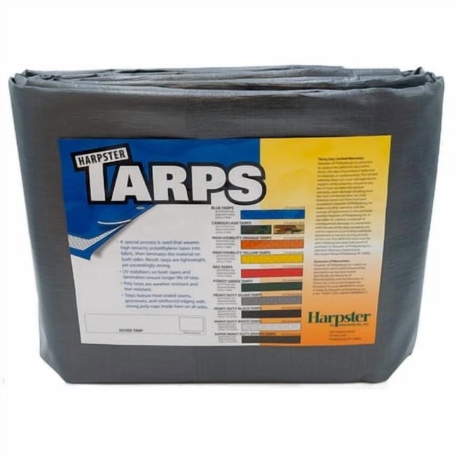 Heavy Duty Silver Tarp 6 OZ. 12'x30'