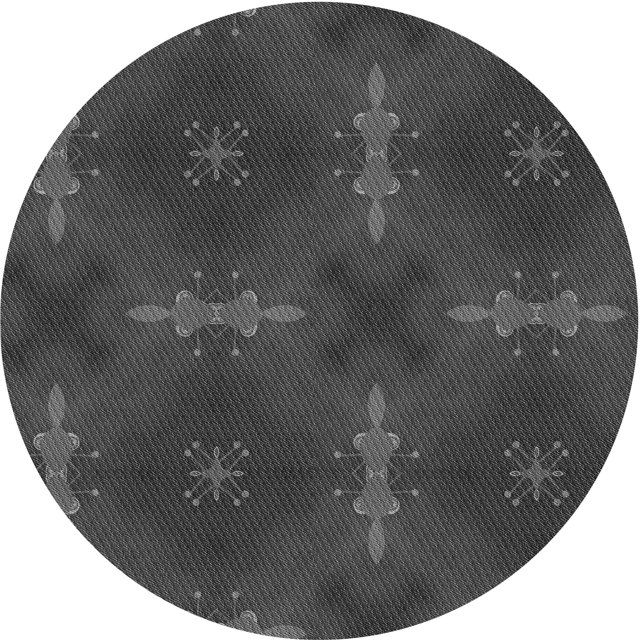 Ahgly Company Tapis Rond Lavable en Machine Intérieur Transitionnel Gris Cendré, 3 Pieds Rond