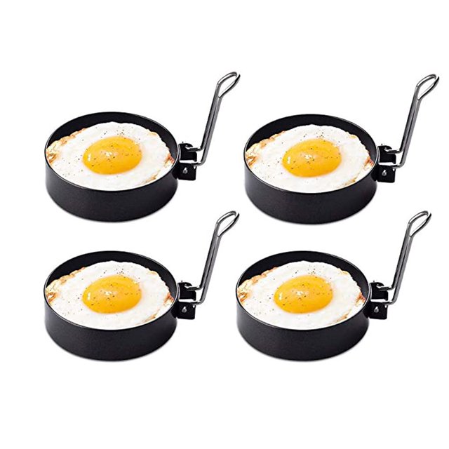 WIFKLSIIPG 4/5 PCS Nonstick Stainless Steel Handle Round Rings Shaper Pancakes Molds Ring