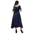 thumbnail image 4 of Moomaya Robe Midi en Viscose à Manches Courtes Imprimée Style Santoon à Taille à Cordon pour Femmes, 4 of 4