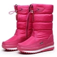 thumbnail image 2 of Kcodviy Women's Winter Solid Color Snow Boots Women Size 9W Thick Soled and Fleece Puffy Snow Boots Women Protective Snow Boots Slip Snow Boot on Boots, 2 of 5