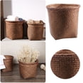 thumbnail image 2 of Home Textile Storage - Product Category Home Textile Storage 2 - Product Title Woven Waste for Rattan Style Small Garbage Can for Bedroom Bathroom Kitchen - Modern and Durable, 2 of 5