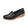 thumbnail image 2 of LSLJS Chaussures Décontractées Confortables Ajourées pour Femmes en Cuir avec Semelles Souples Talons Inclinés, Chaussures Compensées pour Femmes, 2 of 6