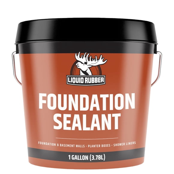 Liquid Rubber Basement and Foundation Repair Sealant - Waterproof Concrete Sealer & Crack Filler - Flexible Coating for Indoor & Outdoor Use - Waterpr