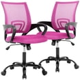 thumbnail image 1 of FDW Office Chair Ergonomic Executive Swivel, Lumbar Support, 2 Pack, Pink, 1 of 7