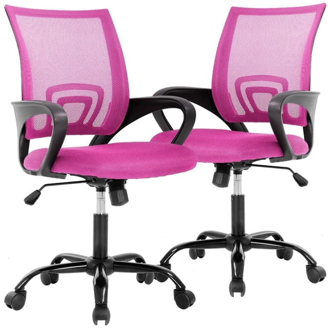 FDW Office Chair Ergonomic Executive Swivel, Lumbar Support, 2 Pack, Pink