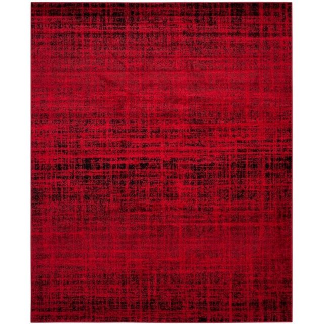 Safavieh Adirondack Collection ADR116F Tapis Moderne Abstrait Rouge et Noir (3 Pieds x 5 Pieds)