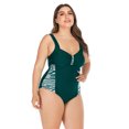 thumbnail image 2 of HAWEE Womens One Piece Swimsuit Tummy Control Swimwear Striped Bathing Suits Monokinis S-5XL, 2 of 5