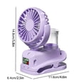 thumbnail image 3 of Multifunctional Clip Spray Fan F7 | USB Rechargeable Type-C | 360° Rotating Silent Mini Fan with 20ml Water Tank | Strong Wind 4-Speed Portable Cooling for Outdoor Home Office, 3 of 5