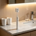 thumbnail image 4 of 5Pcs Wall Mounted Toothbrush Holder, Usloyux Bathroom Organizer Wall Mounted, No Drill Toothbrush Storage Rack, Adhesive Bathroom Wall Organizer for Toothbrush Holder, Bathroom Countertop Sink Vanity, 4 of 6