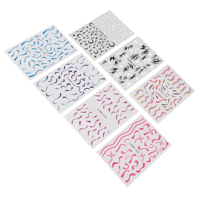 Flame Nail Stickers, Convenient Artistical Perfect Gift Exquisite Nail Art Sticker For Manicure