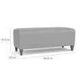 thumbnail image 4 of Lesro Ravenna Lounge Reception Loveseat Bench in Black, 4 of 8