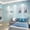 🔥 Blue, variant on Sentmoon Peel and Stick Wallpaper Peel Stick Wallpaper 53x1000cm Modern Non-Woven Wallpaper Roll Glitter Stripe Textured Flocking Striped Wallcoverings for Bedroom Living Room
