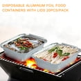 thumbnail image 4 of Amdohai Contenants Jetables en Aluminium pour Plats à Emporter avec Couvercles pour, 4 of 7