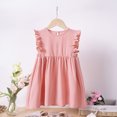 thumbnail image 2 of Timegard Baby Girls Clothes Summer Flowy Chiffon Ruffle Cap Sleeve Dress Loose Toddler Beach Sundress, 2 of 8