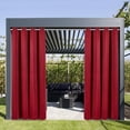 thumbnail image 1 of Rideaux d'Extérieur 2 Panneaux Imperméables Rideau de Patio Intérieur/extérieur avec Oeillets, Isolés Thermiquement, Noir, 54 Pouces L x 108 Pouces H, 1 of 6