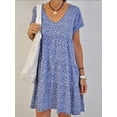 thumbnail image 1 of 2024 Robe Tendance Grande Taille pour Femmes Été Imprimé Manches Courtes Ample Décontractée Robes Femme Élégante Mode Plage Vêtements pour Dames, 1 of 7